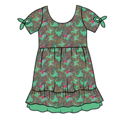 KIDS SERENITY SHORT SLEEVE LOUNGE DRESS - BAMBOO - PRE ORDER
