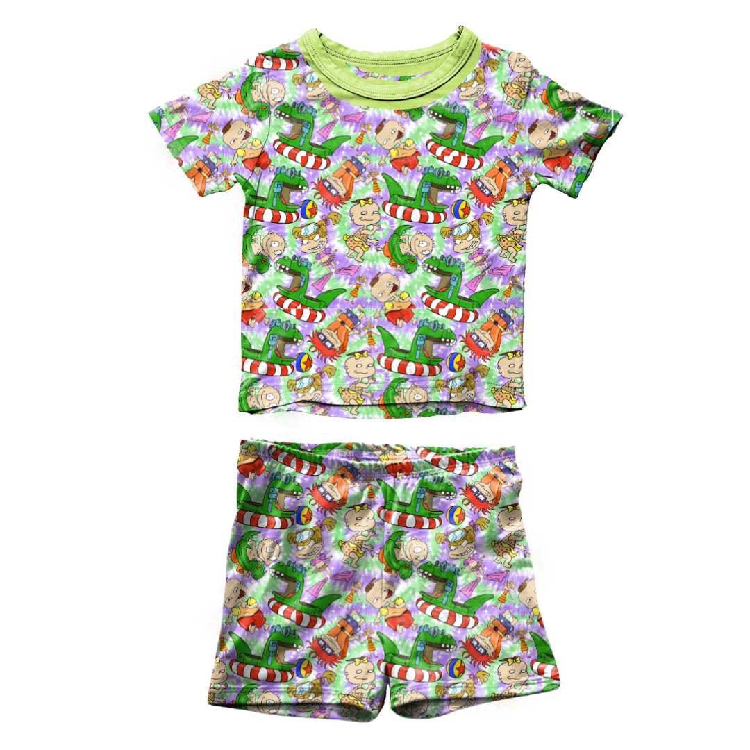 Summer Babies - Snugg - Kid's Short Sleeve Pajama Short Set - Bamboo - PRE ORDER