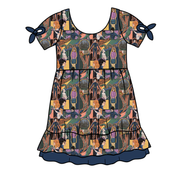 KIDS SERENITY SHORT SLEEVE LOUNGE DRESS - BAMBOO - PRE ORDER