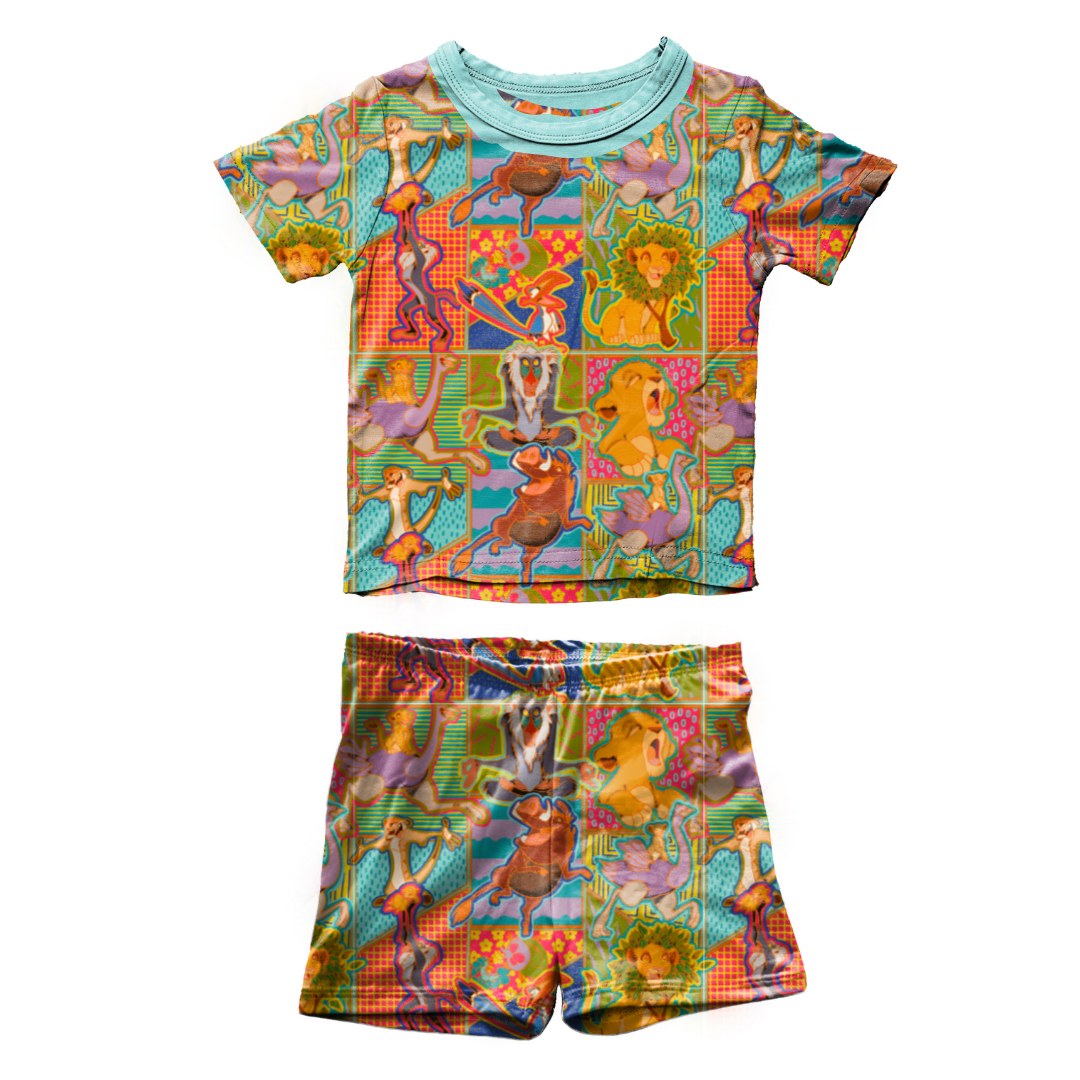 Stay Wild - Snugg - Kid's Short Sleeve Pajama Short Set - Bamboo - PRE ORDER