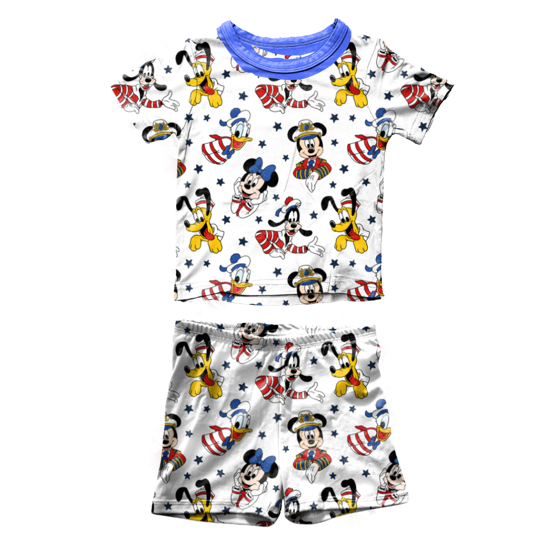 Cruise Crew - Snugg - Kid's Short Sleeve Pajama Short Set - Bamboo - PRE ORDER