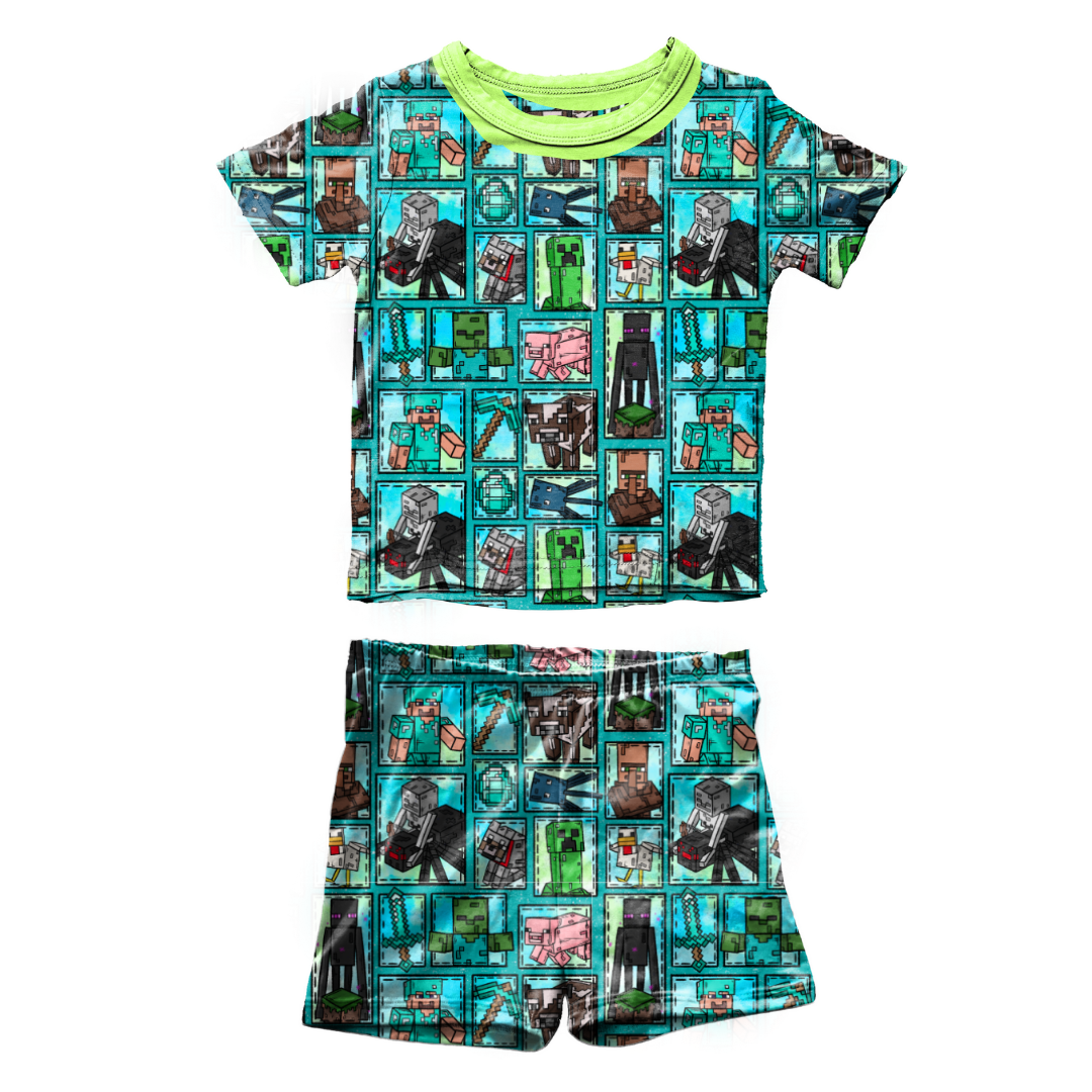 Craft - Snugg - Kid's Short Sleeve Pajama Short Set - Bamboo - PRE ORDER