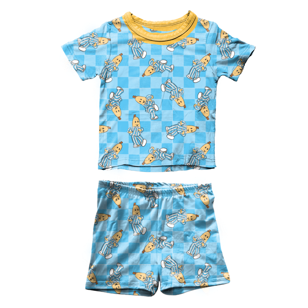 Bananas - Snugg - Kid's Short Sleeve Pajama Short Set - Bamboo - PRE ORDER