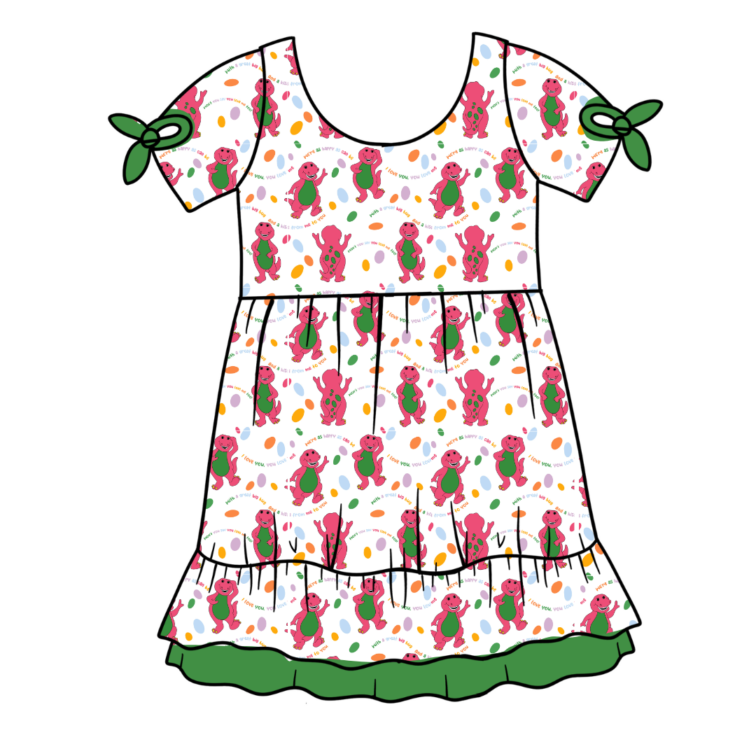 KIDS SERENITY SHORT SLEEVE LOUNGE DRESS - BAMBOO - PRE ORDER