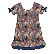 KIDS SERENITY SHORT SLEEVE LOUNGE DRESS - BAMBOO - PRE ORDER