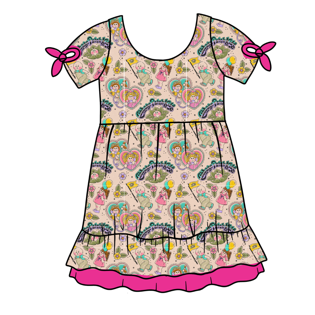 KIDS SERENITY SHORT SLEEVE LOUNGE DRESS - BAMBOO - PRE ORDER