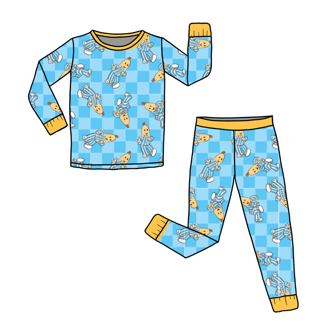 Bananas - Slumber - Kid's Long Sleeve Pajama Pants Set - Bamboo - PRE ORDER