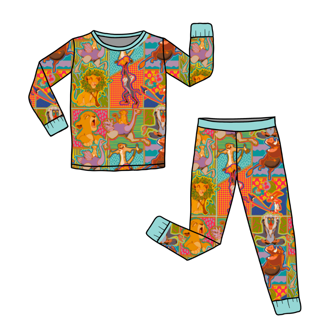 Stay Wild - Slumber - Kid's Long Sleeve Pajama Pants Set - Bamboo - PRE ORDER