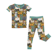 KIDS SHORT SLEEVE PAJAMA PANTS SET - BAMBOO - PRE ORDER