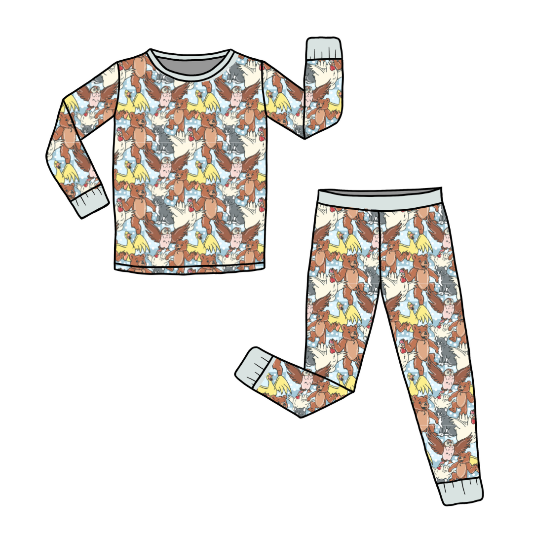 Small Bear - Slumber - Kid's Long Sleeve Pajama Pants Set - Bamboo - PRE ORDER