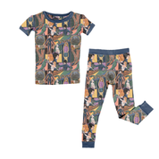 KIDS SHORT SLEEVE PAJAMA PANTS SET - BAMBOO - PRE ORDER