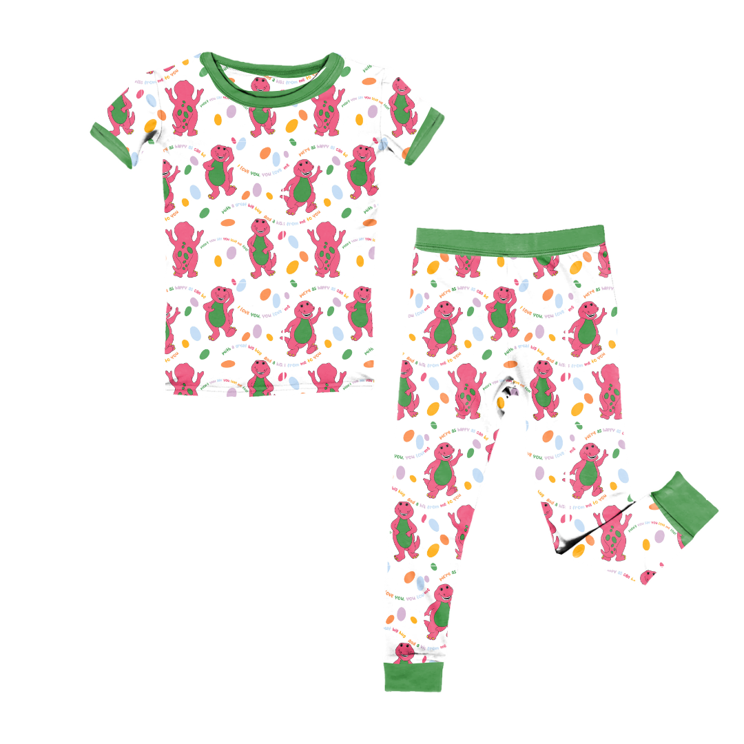 KIDS SHORT SLEEVE PAJAMA PANTS SET - BAMBOO - PRE ORDER