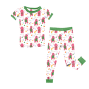 KIDS SHORT SLEEVE PAJAMA PANTS SET - BAMBOO - PRE ORDER