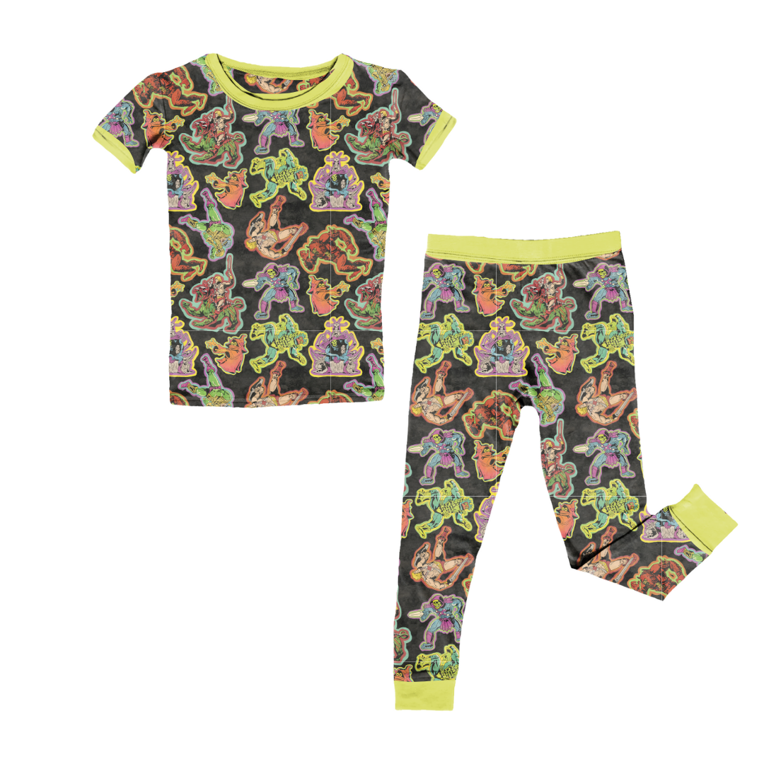 KIDS SHORT SLEEVE PAJAMA PANTS SET - BAMBOO - PRE ORDER