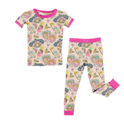 KIDS SHORT SLEEVE PAJAMA PANTS SET - BAMBOO - PRE ORDER