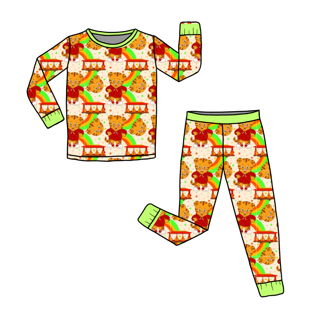 Neighborhood - Slumber - Kid's Long Sleeve Pajama Pants Set - Bamboo - PRE ORDER