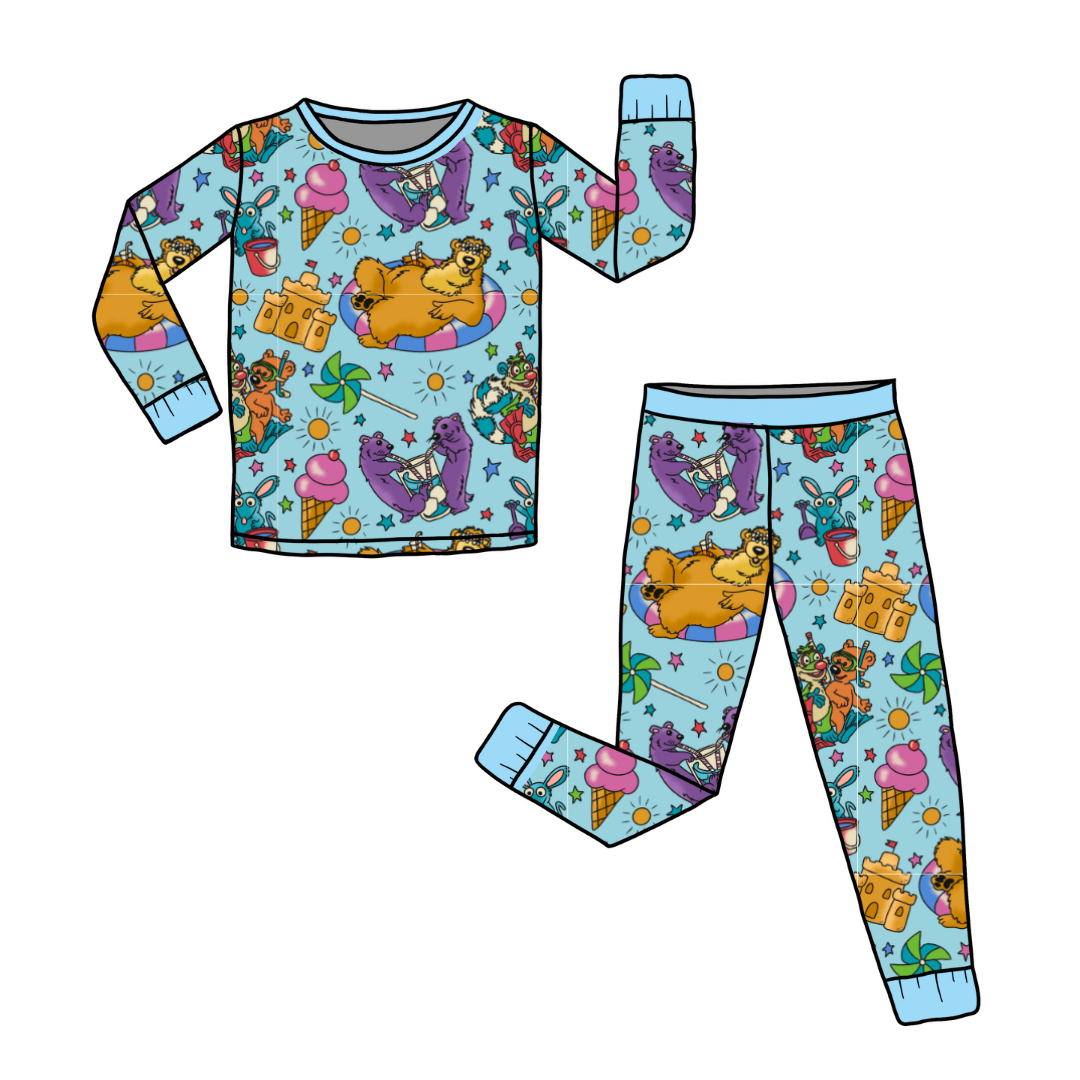 Summer Cooler - Slumber - Kid's Long Sleeve Pajama Pants Set - Bamboo - PRE ORDER