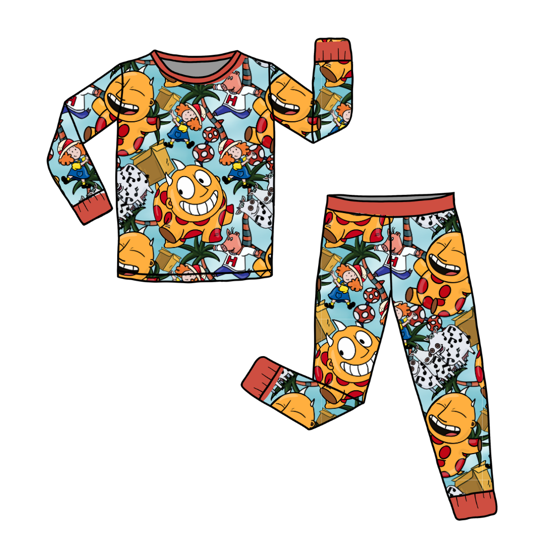 Ferocious - Slumber - Kid's Long Sleeve Pajama Pants Set - Bamboo - PRE ORDER