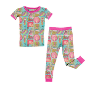 KIDS SHORT SLEEVE PAJAMA PANTS SET - BAMBOO - PRE ORDER