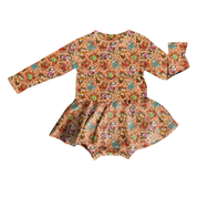 KIDS BAMBOO LONG SLEEVE SKIRTED LEO - BAMBOO - PRE ORDER