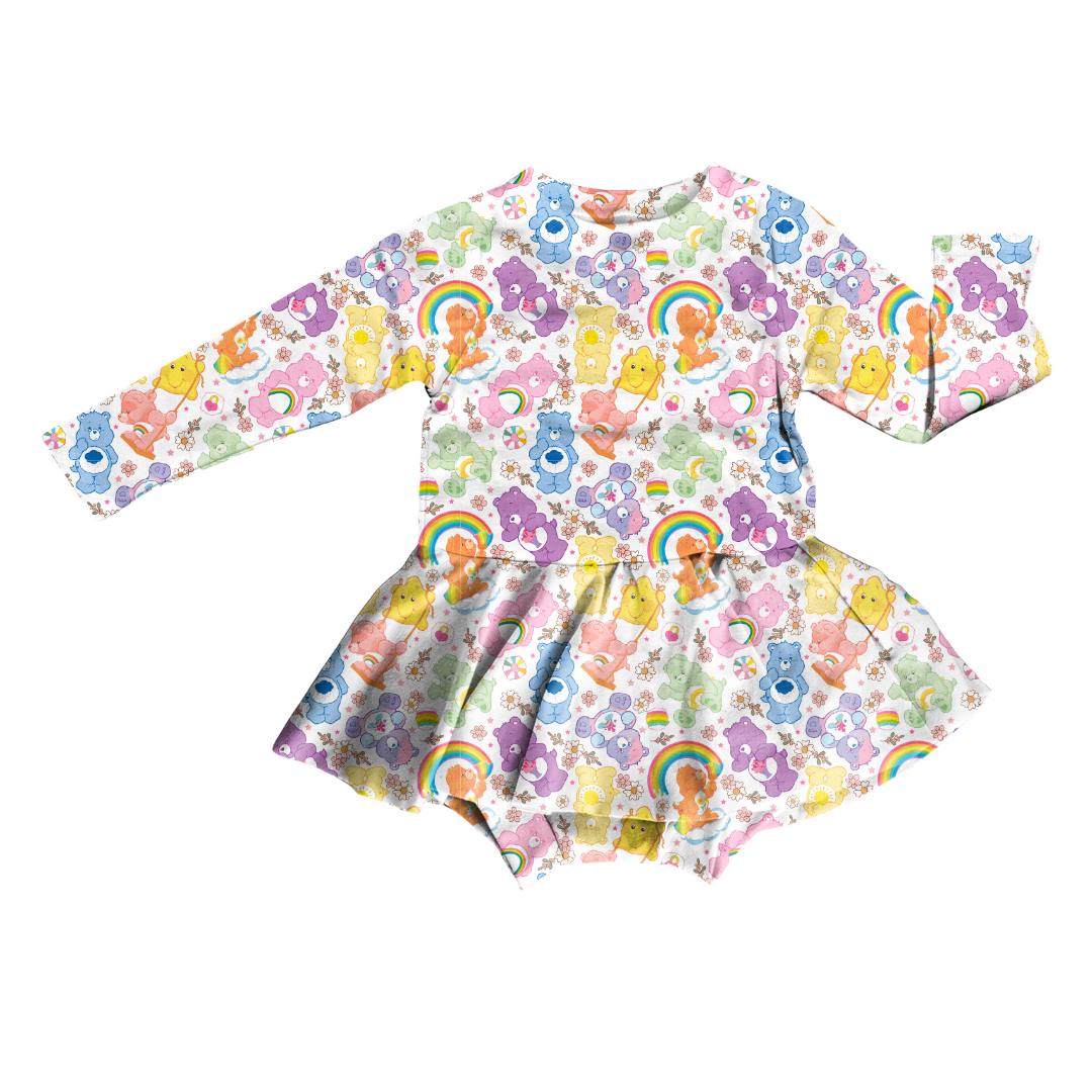 KIDS BAMBOO LONG SLEEVE SKIRTED LEO - BAMBOO - PRE ORDER