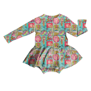 KIDS BAMBOO LONG SLEEVE SKIRTED LEO - BAMBOO - PRE ORDER