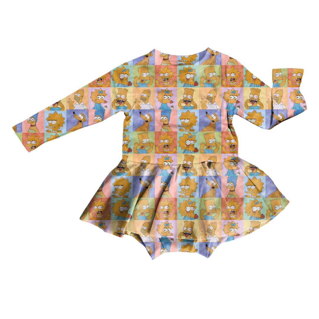 KIDS BAMBOO LONG SLEEVE SKIRTED LEO - BAMBOO - PRE ORDER