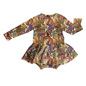 KIDS BAMBOO LONG SLEEVE SKIRTED LEO - BAMBOO - PRE ORDER