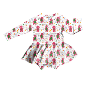 KIDS BAMBOO LONG SLEEVE SKIRTED LEO - BAMBOO - PRE ORDER