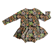 KIDS BAMBOO LONG SLEEVE SKIRTED LEO - BAMBOO - PRE ORDER