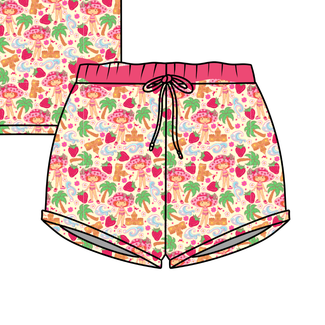 Strawberry Summer - Snugg - Adult Pajama Shorts - Bamboo - PRE ORDER