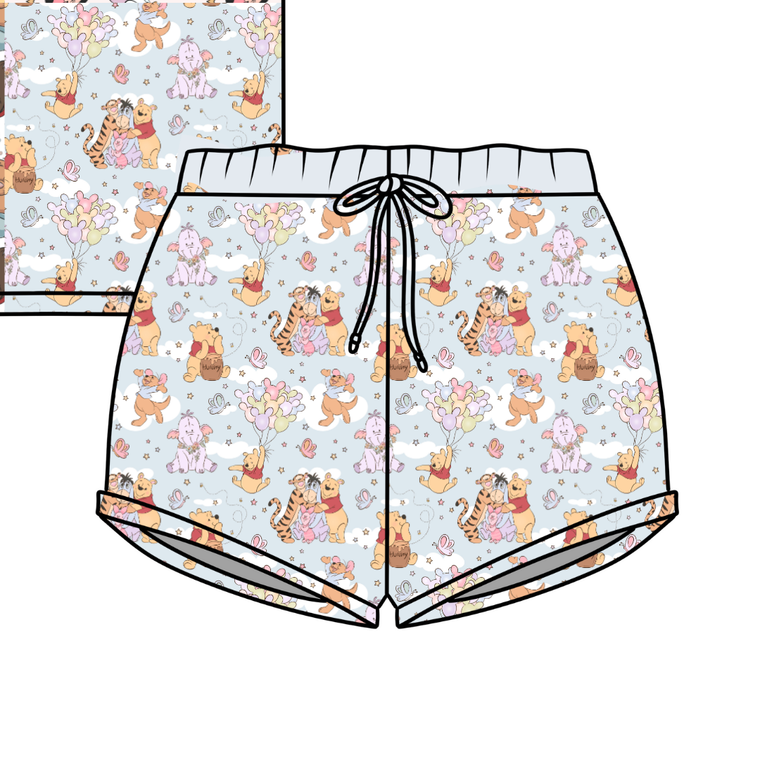 Hip Hip Pooh-ray - Snugg - Adult Pajama Shorts - Bamboo - PRE ORDER