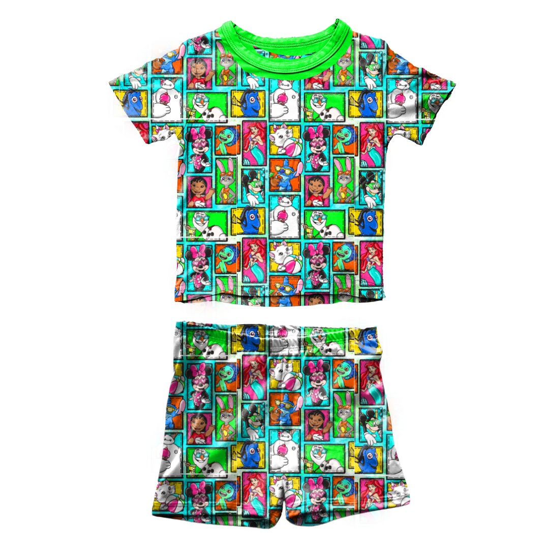 Summer Magic - Snugg - Kid's Short Sleeve Pajama Short Set - Bamboo - PRE ORDER