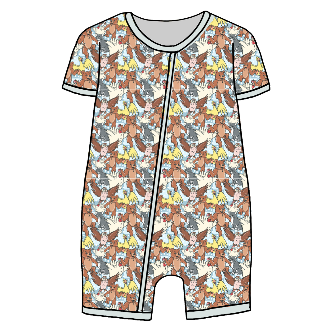 Small Bear - Bliss - Kid's Short Sleeve Sleeper - Bamboo - PRE ORDER