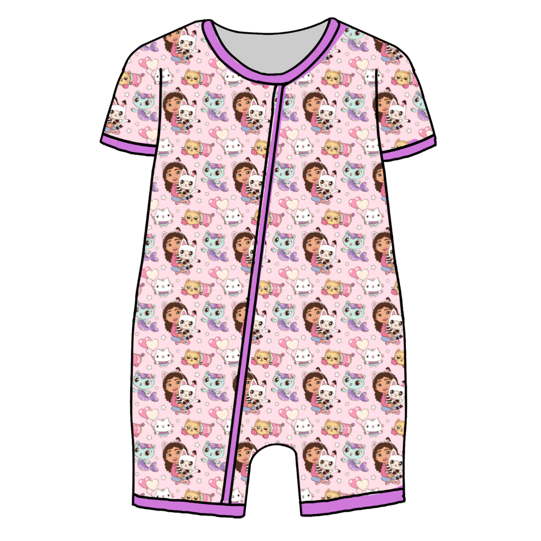 Dollhouse - Bliss - Kid's Short Sleeve Sleeper - Bamboo - PRE ORDER