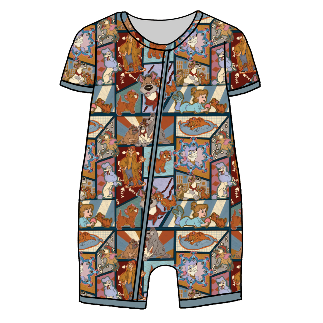 City Cat - Bliss - Kid's Short Sleeve Sleeper - Bamboo - PRE ORDER