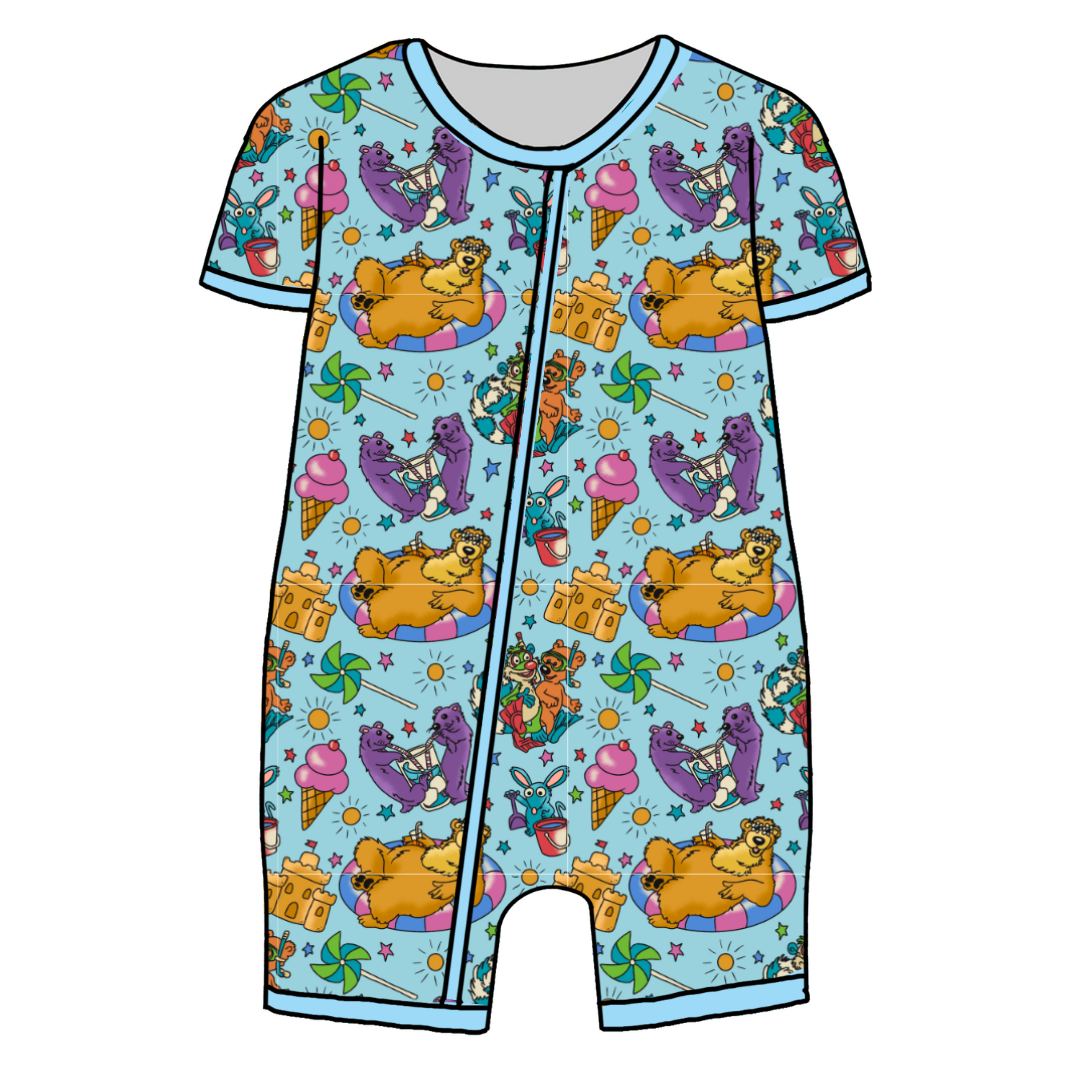 Summer Cooler - Bliss - Kid's Short Sleeve Sleeper - Bamboo - PRE ORDER