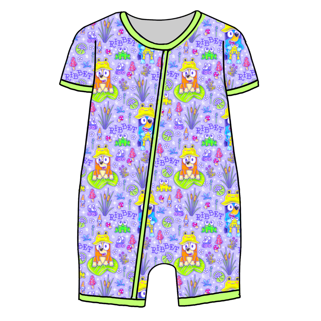 Ribbit - Bliss - Kid's Short Sleeve Sleeper - Bamboo - PRE ORDER