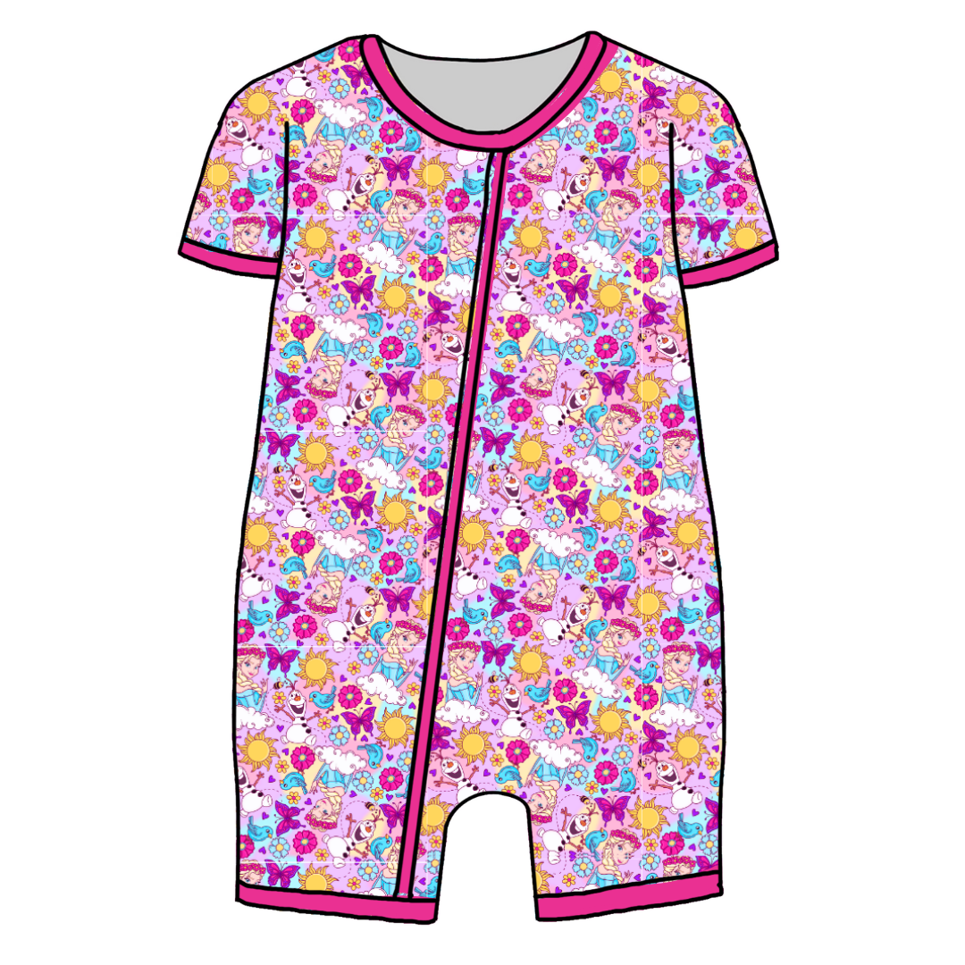 In Summer - Bliss - Kid's Short Sleeve Sleeper - Bamboo - PRE ORDER