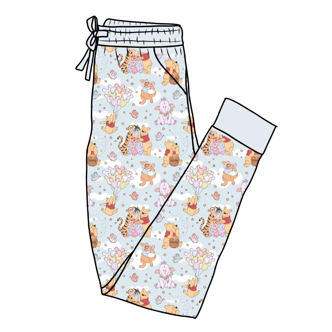 Hip Hip Pooh-Ray - Butter - Adult Pajama Joggers - Bamboo - PRE ORDER