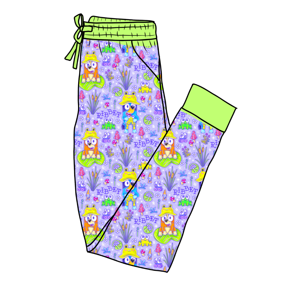 Ribbit - Butter - Adult Pajama Joggers - Bamboo - PRE ORDER