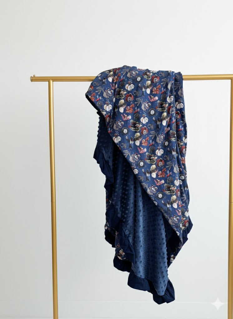 The Babe - Nest Ruffle Trim Blanket - Bamboo - Ready to Ship - 57.5x80