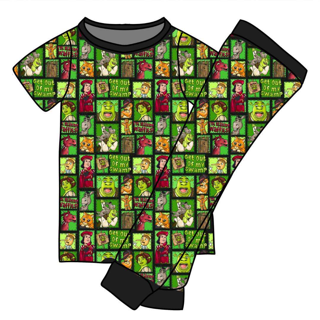 Swamp - Cozy - Kid's Long Sleeve Pajama Pants Set - Bamboo - PRE ORDER