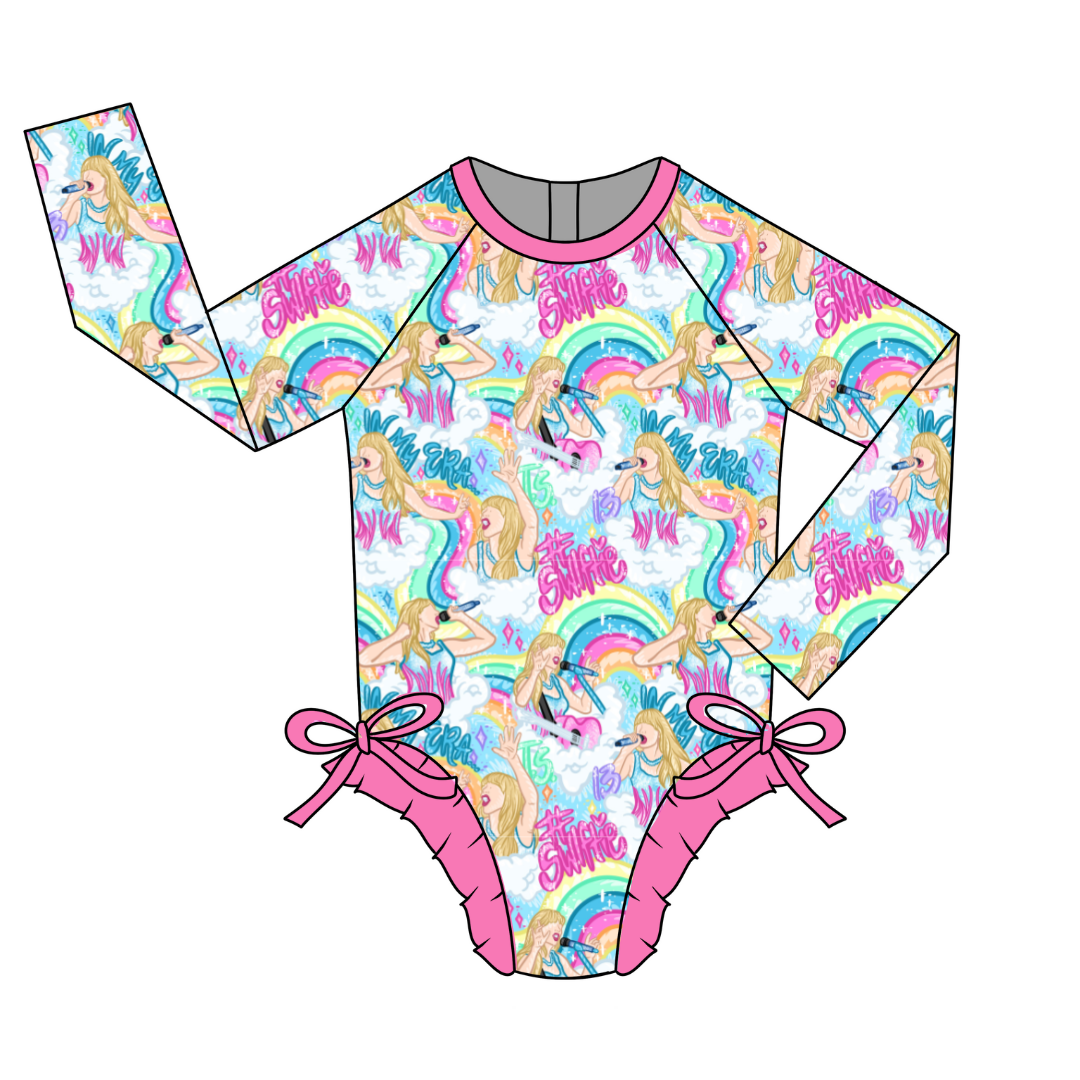 Eras- Remi - Ruffle Long Sleeve Swim One Piece - PRE ORDER