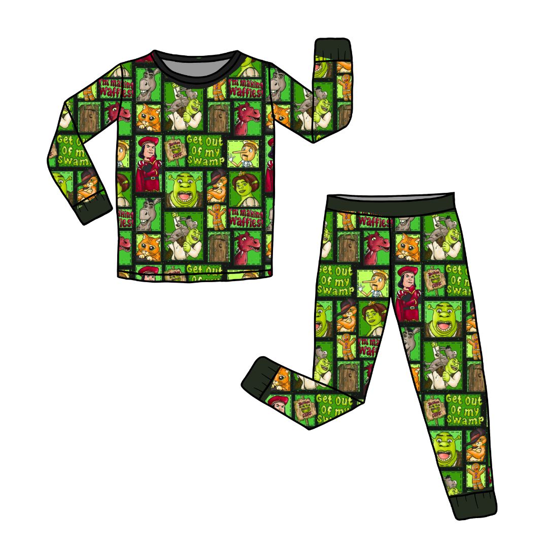 Swamp - Slumber - Kid's Long Sleeve Pajama Pants Set - Bamboo - PRE ORDER