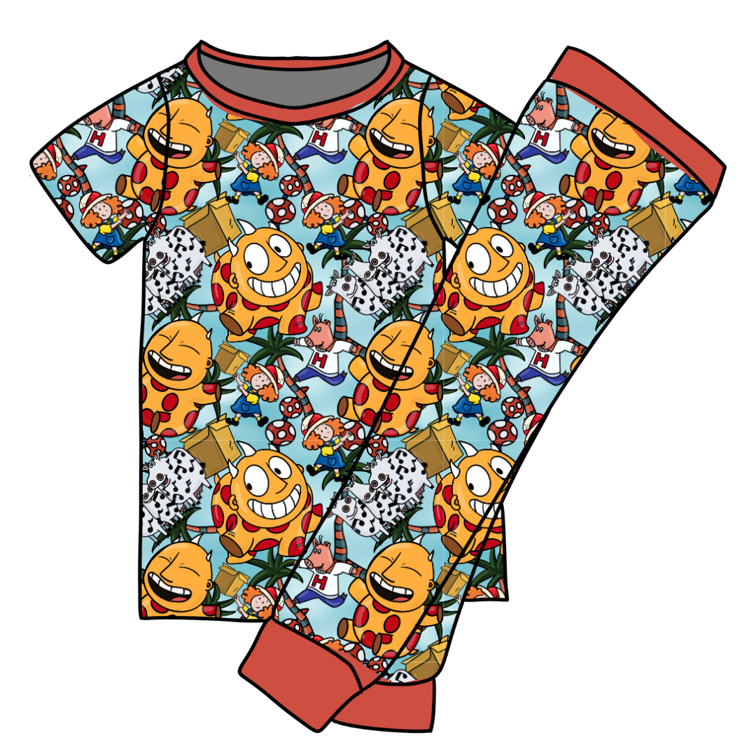 Ferocious - Cozy - Kid's Long Sleeve Pajama Pants Set - Bamboo - PRE ORDER