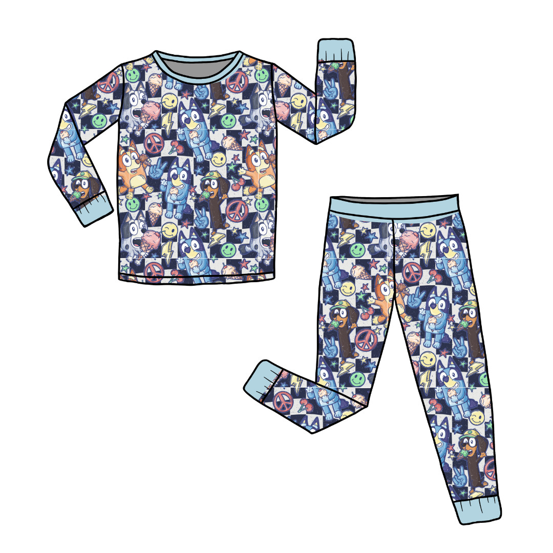 Ice Cream - Slumber - Kid's Long Sleeve Pajama Pants Set - Bamboo - PRE ORDER