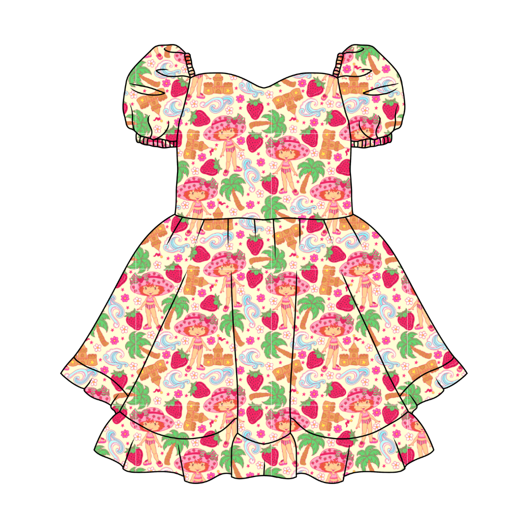 Strawberry Summer - Fairytale Party Dress - Knit - PRE ORDER