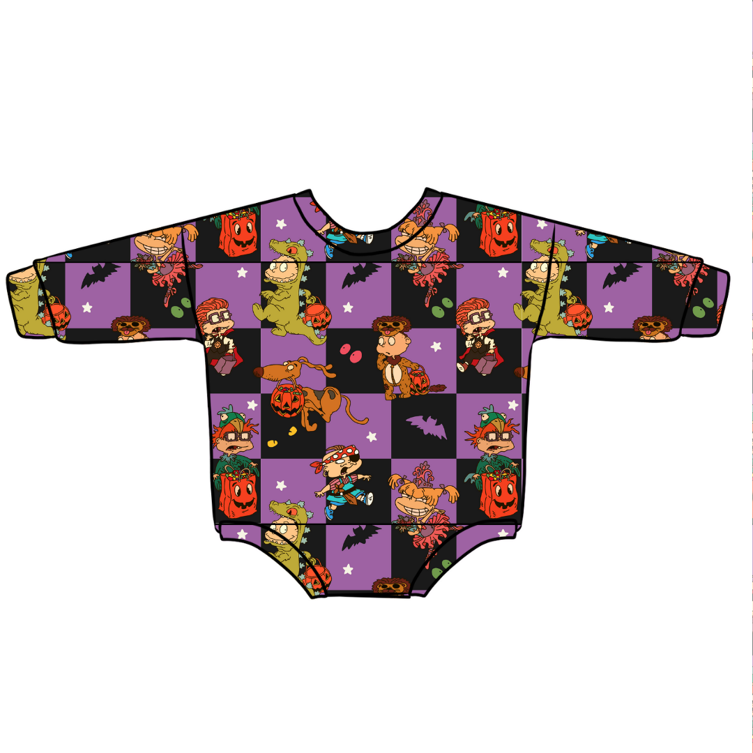 Rug Babies Halloween - Fizzy Long Sleeve Bubble - Bamboo - (Ready to Ship)