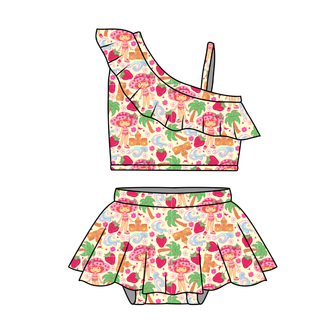 Strawberry Summer - Brooklyn - Two Piece Skirted Swim - PRE ORDER